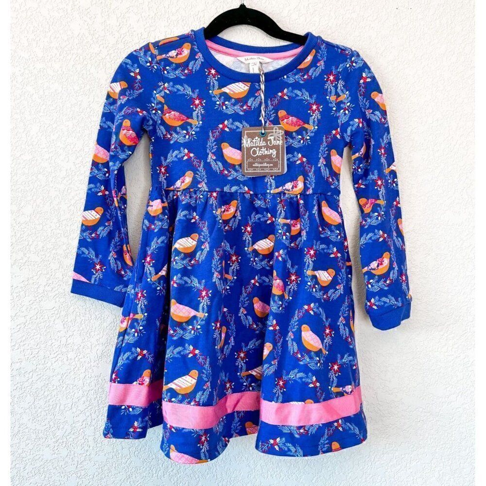 NWT! Matilda Jane Holiday Partridge Twirl Dress Size 4